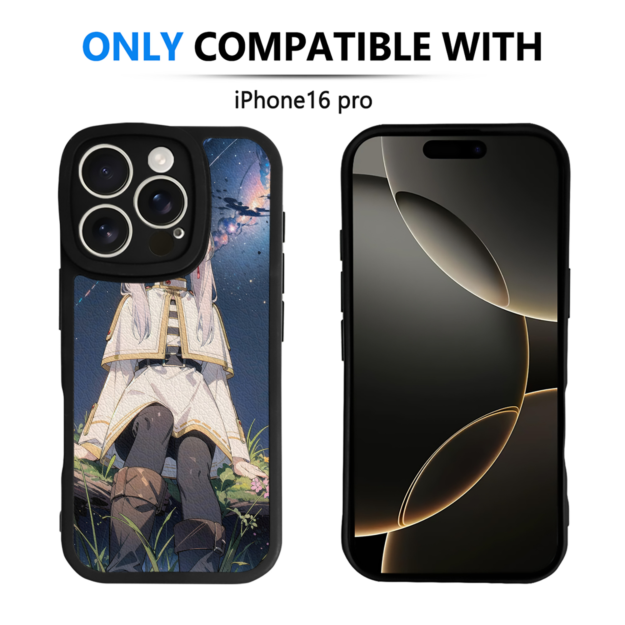 （画像用） 葬送のフリーレン Frieren 【iPhone 16シリーズ対応】シリコンスマホケース（レザー調） 材質：シリコン